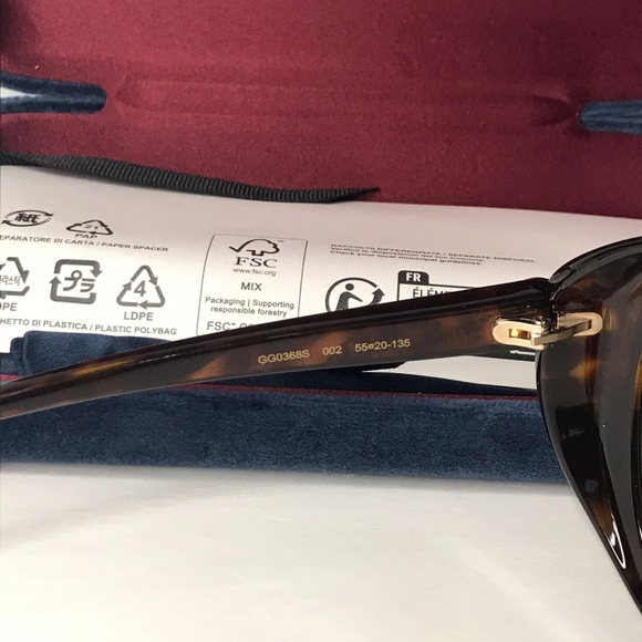 New Authentic Gucci GG0368S 002 55 Sunglasses - Picture 10 of 12